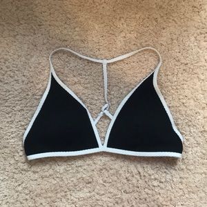 navy blue knit swim top